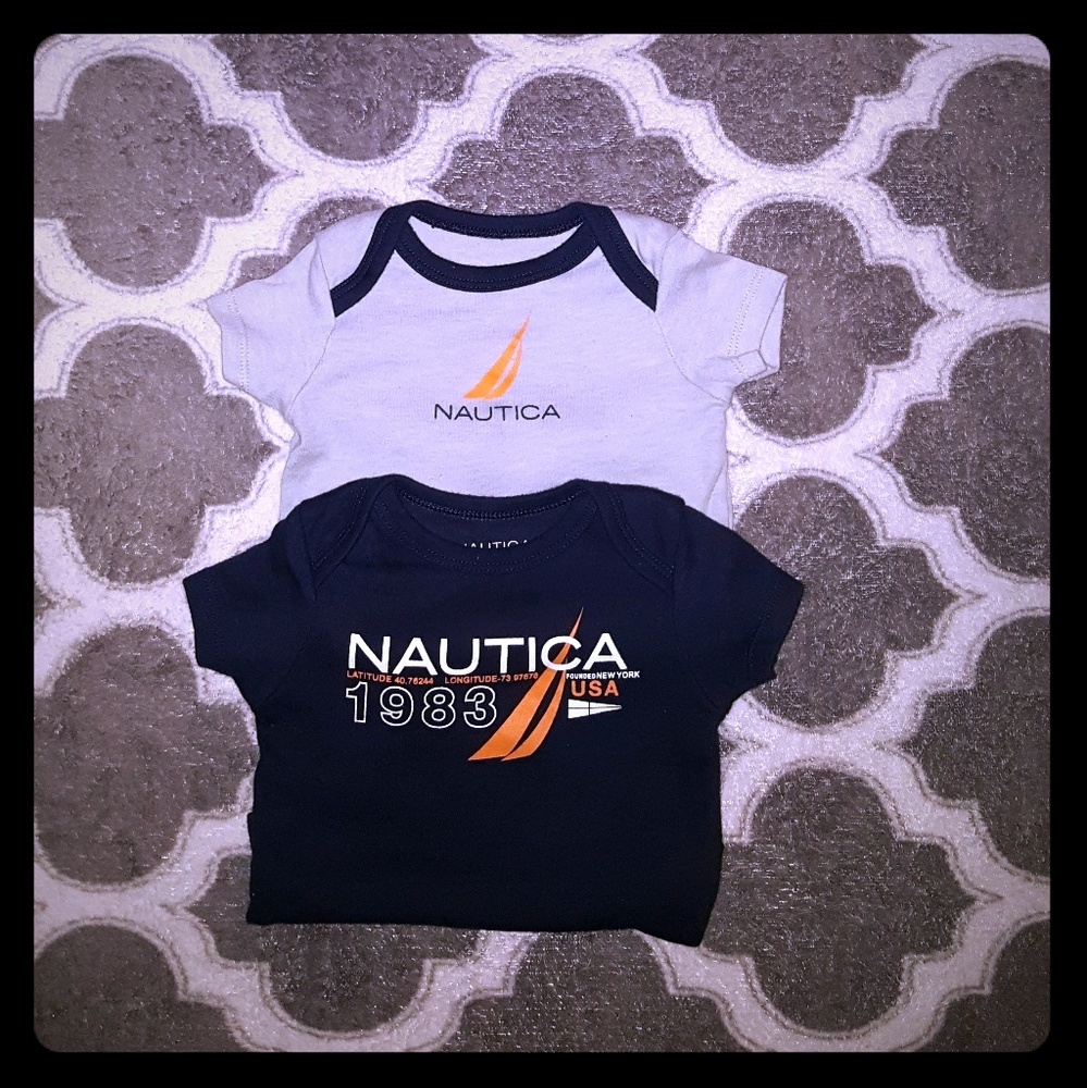 Baby infant unisex Nautica onesie size 0_3
